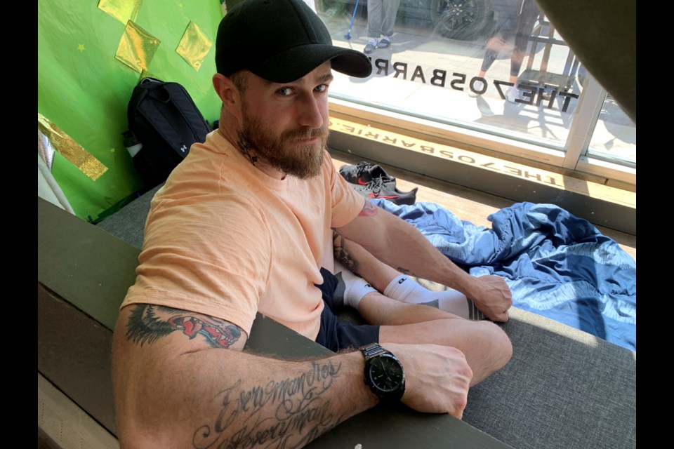 Geoff MacGillivray endured the pain of having part of his leg waxed while participating in this weekend's 24hr Window Raise-a-thon for Recovery in support of the 705 Recovery Community Centre.