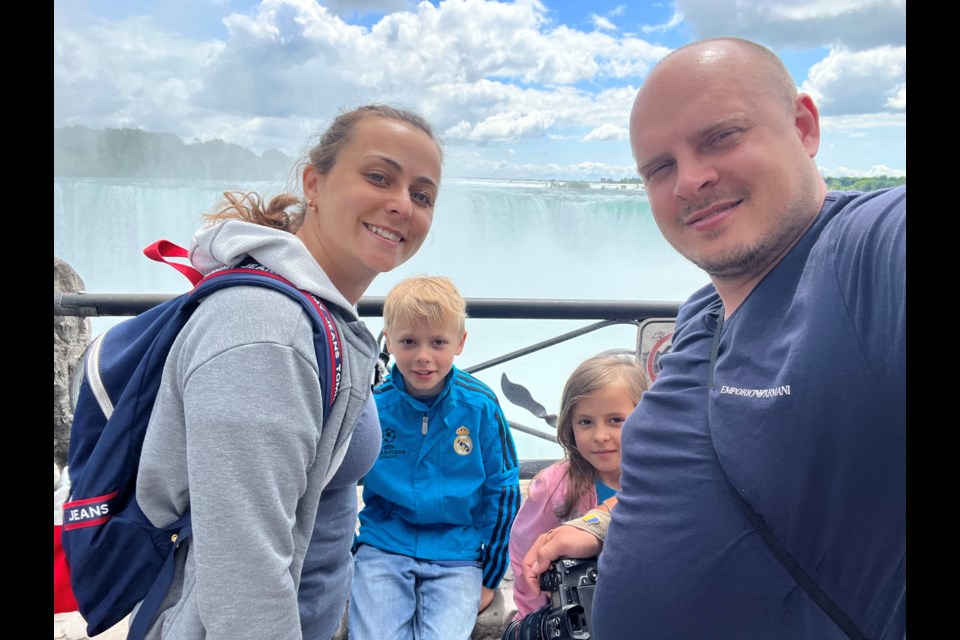 Alex and Anna Tyrtyshna arrived in Barrie in April 2022, and have managed to get in a few family trips to see the CN Tower and Niagara Falls. 