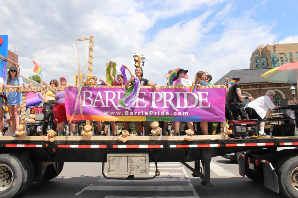 Hundreds of people came out to celebrate Pride on Saturday during the Barrie Pride Parade and Festival.