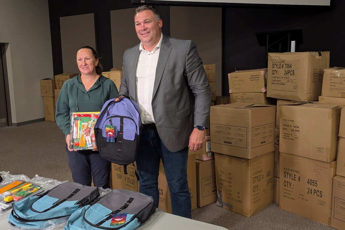 'Some of these backpacks might be helping people in my own school,' says student heading into Grade 9 who helped pack bags