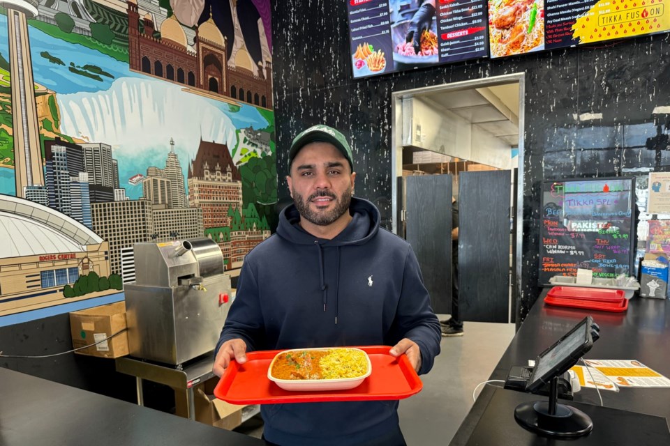 Hassan Muhammad, owner of Tikka Fusion in Barrie, says he has been overwhelmed with the support his initiative to provide warm meals for those in need has received. 