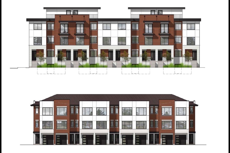 Renderings of proposed Mapleview Drive West townhouses