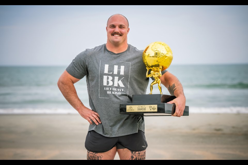 Mitchell Hooper recfently won the World's Strongest Man competition.