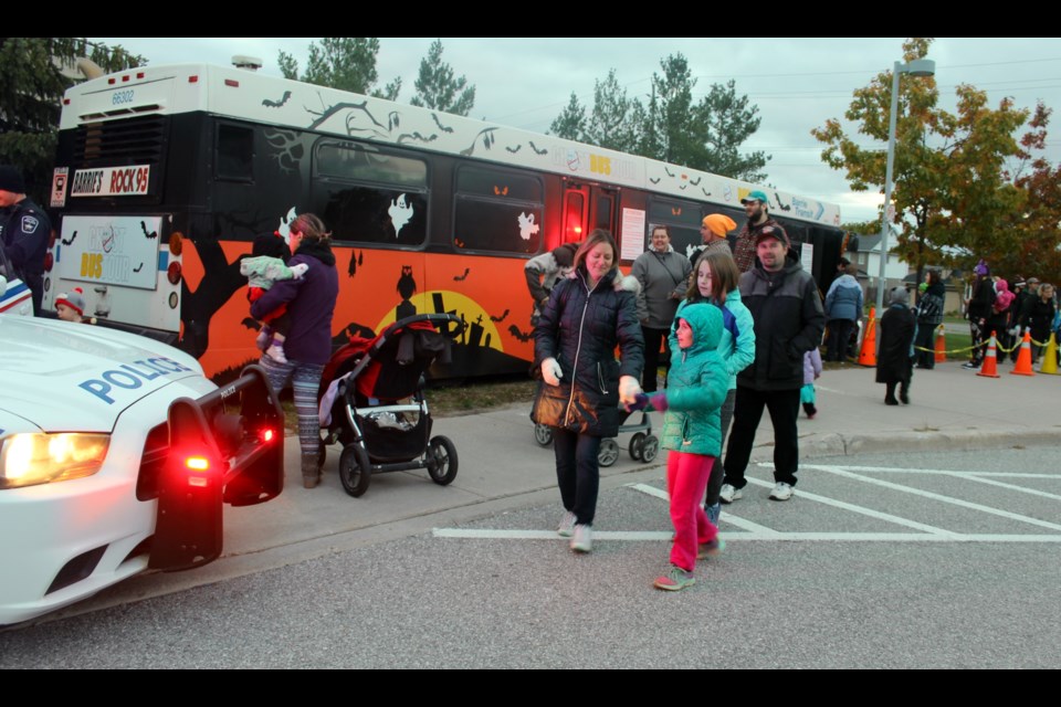 Dozens of visitors lined up Tuesday evening for a chance to tour the Ghost Bus at East Bayfield Community Centre.
Robin MacLennan/BarrieToday
