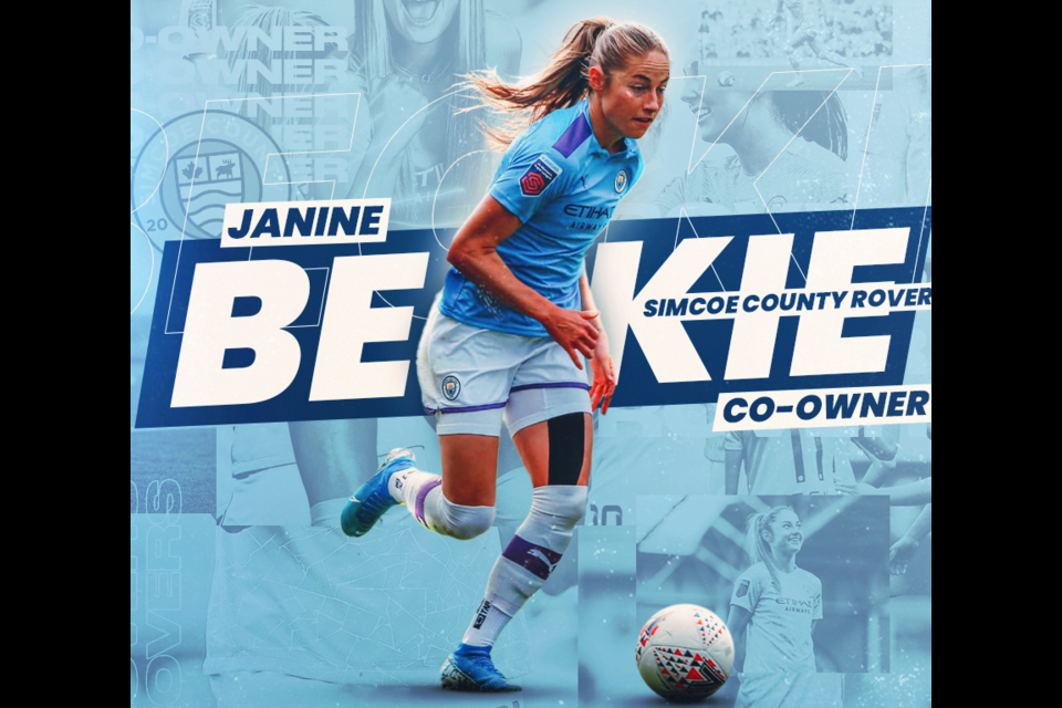 Janine Beckie is a new co-owner with Simcoe County Rovers FC.