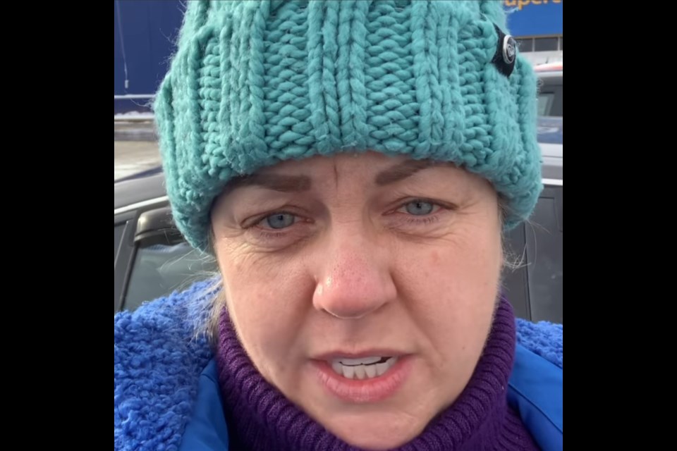 Tamara DiSaverio, owner of Bliss Beneath in Barrie, questions why she can buy undergarments at Walmart in the city's south end, but her small business can't sell the same items. Screenshot