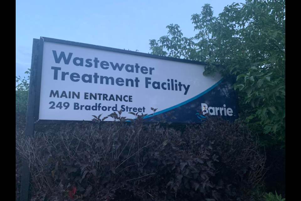 The City of Barrie's wastewater treatment facility on Bradford Street.