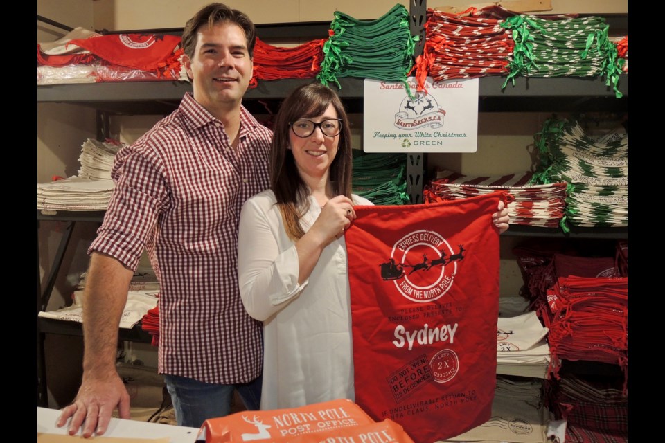 Barrie Police Officers Mark Hankin and Nicole Rodgers started Santa Sacks in Canada.
Sue Sgambati/BarrieToday          