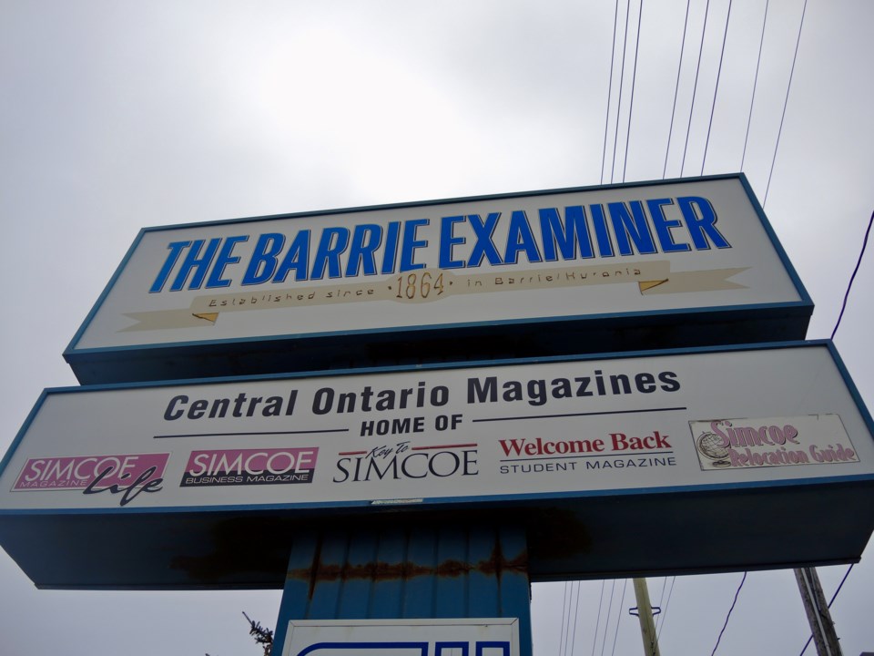 2017-11-27 Barrie Examiner sign