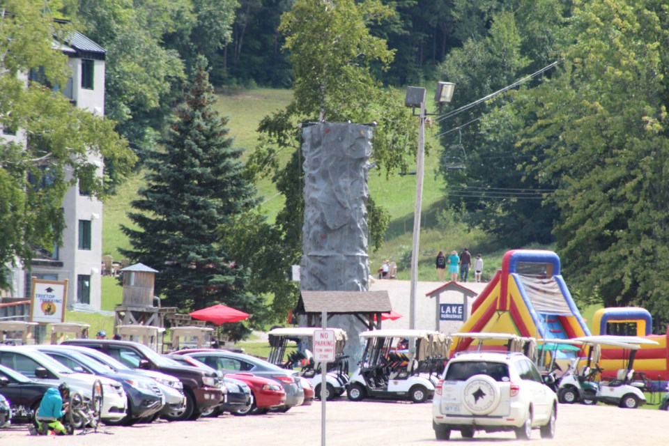 A six-year-old boy was injured after falling from the rock-climbing wall last Friday at Horseshoe Resort in Oro-Medonte Township, north of Barrie. The rock-climbing wall remains closed while the Ministry of Labour investigates. Raymond Bowe/BarrieToday