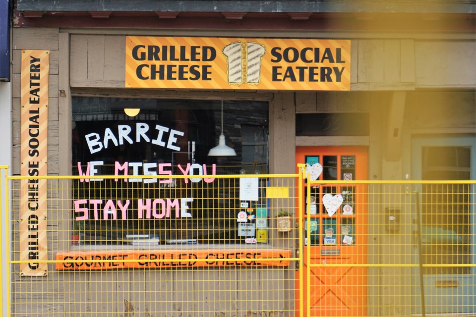 The Grilled Cheese Social Eatery shared a message of love. Jessica Owen/BarrieToday