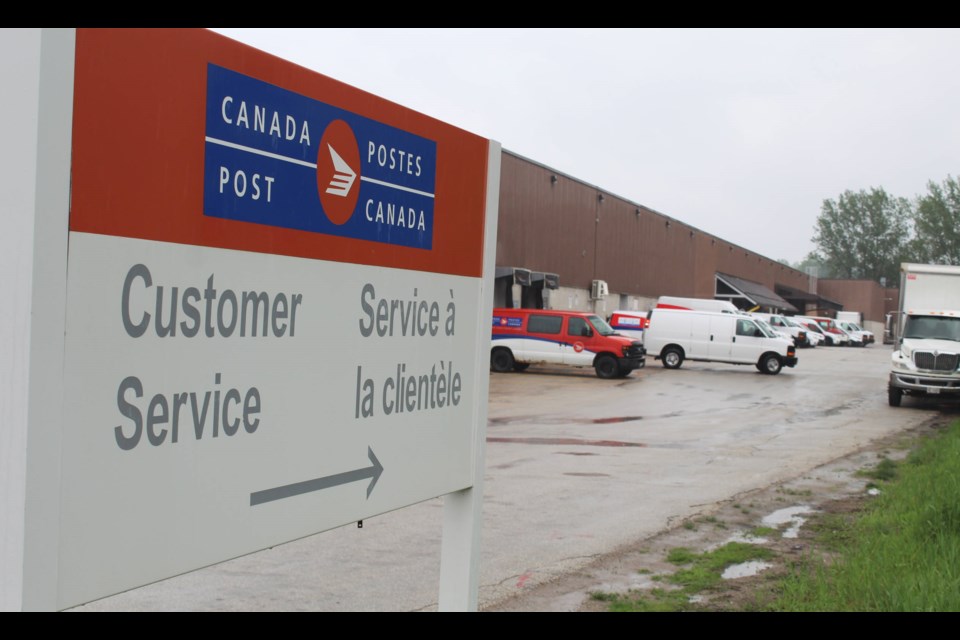 The Canada Post distribution centre, located on Morrow Road i Barrie, is shown in a file photo. Raymond Bowe/BarrieToday