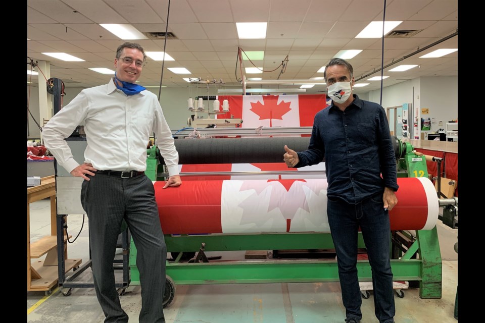 Brian Naish and Matt Skipp are the co-owners and co-presidents of Flags Unlimited, Canada's No. 1 manufacturer of flags. Contributed image