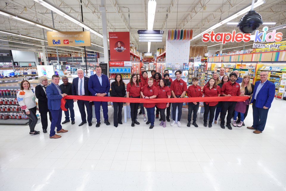 Staples celebrates store's grand re-opening in south Barrie - Barrie News