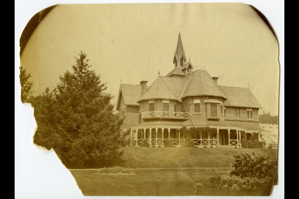 Barrie photographer John Stephens took this photo of Woodlands estate circa 1875.  Courtesy Simcoe County Archives. 