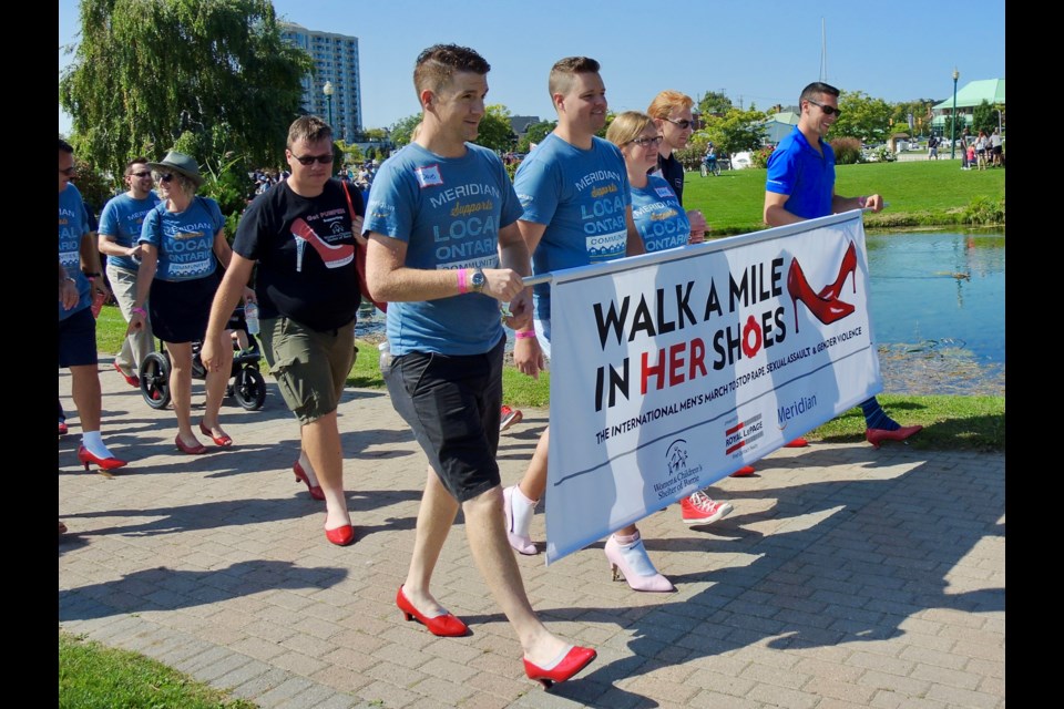 The 8th annual Walk A Mile In Her Shoes was held Saturday at Heritage Park.
Sue Sgambati/BarrieToday          