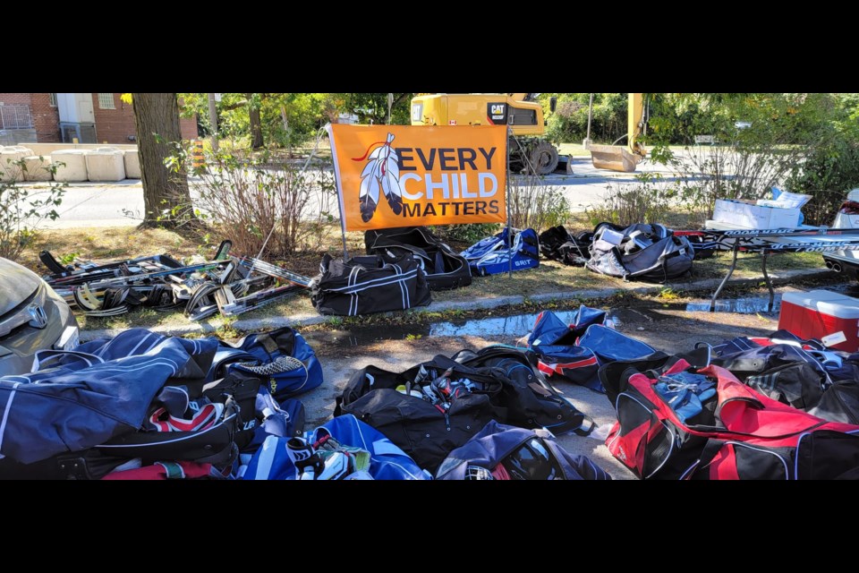 Hockey equipment is being distributed to Indigenous communities.