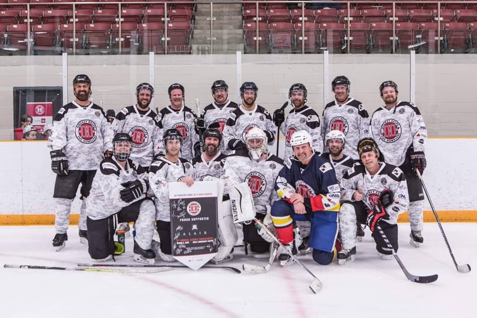 Ten teams participated in the recent Hockey Helps the Homeless fundraiser in Barrie. Contributed photo 
