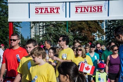 The waterfront was packed with runners and walkers for the 36th annual Terry Fox Run in Barrie. Christine Chant/BarrieToday