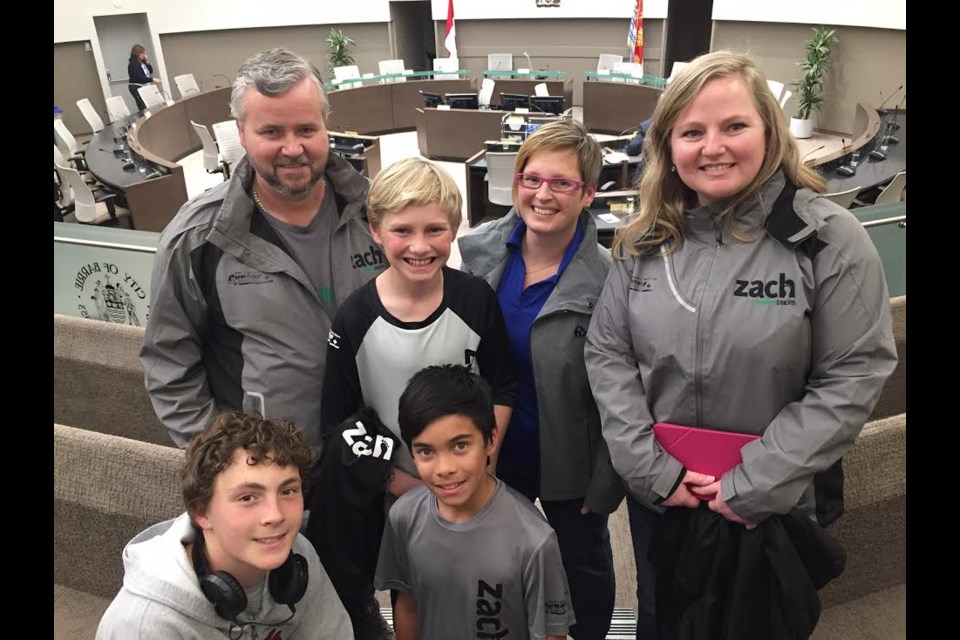 Zach Hofer came to city hall with his Mom Shelley (right) and other family members and supporters.
Sue Sgambati/BarrieToday
