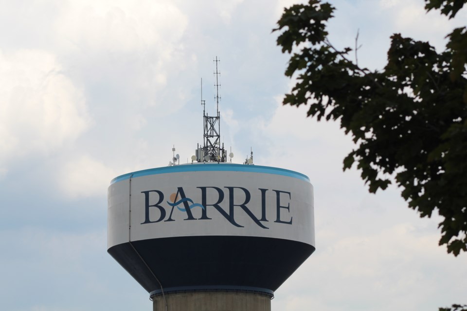 South-end Barrie water tower on Mapleview Drive. Raymond Bowe/BarrieToday