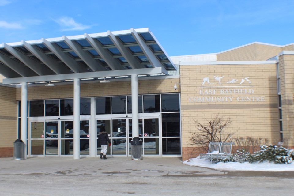 East Bayfield Community Centre, located on Livingstone Street East in north-end Barrie, and its parking lot could be rented to a company that wants to hold an boat show at the facility in February 2020. Raymond Bowe/BarrieToday