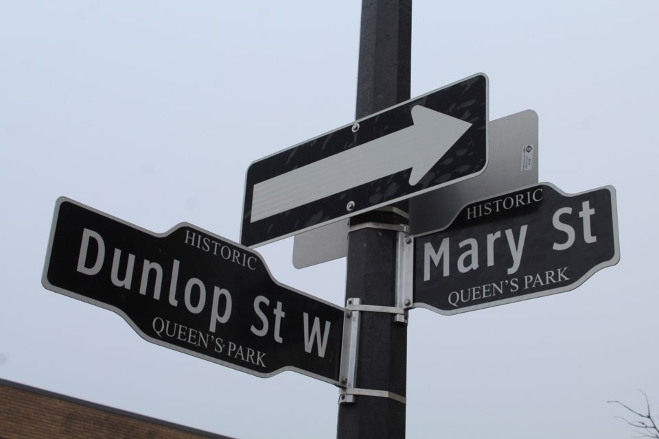 Mary Street, between Dunlop and Ross streets, will be converted to two-way traffic during the downtown revitalization project. Raymond Bowe/BarrieToday
