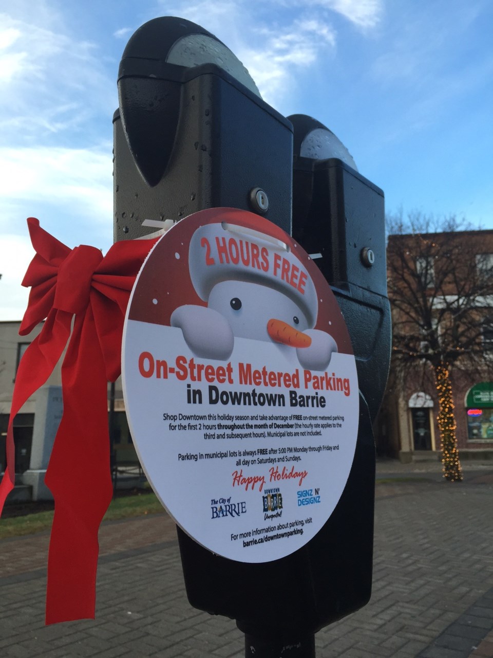 parking metre for christmas