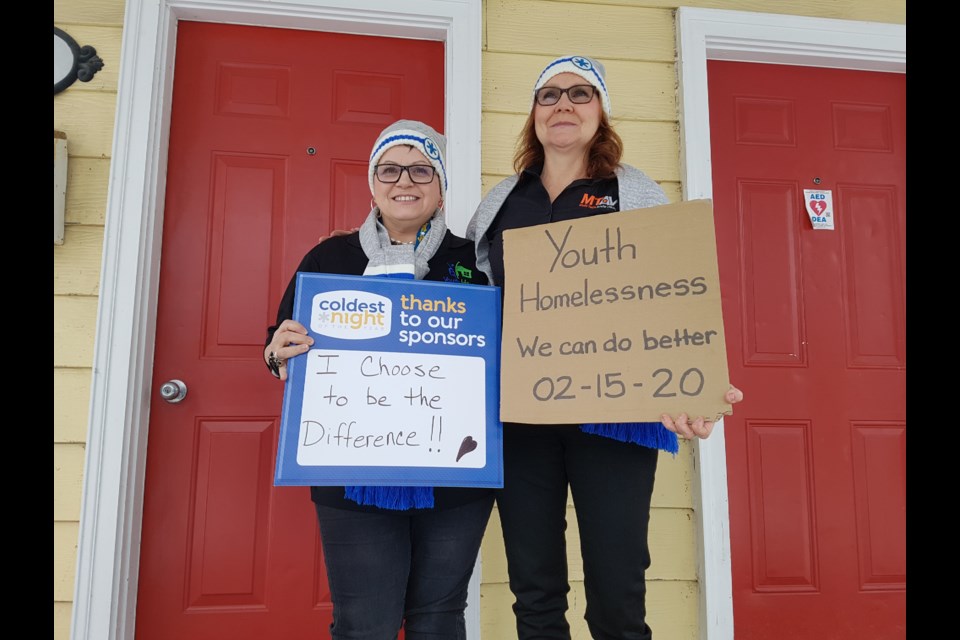 Youth Haven executive director Lucy Gowers (left) and MTAV owner Karen Zinn are looking to spread the word for the Coldest Night of the Year. Shawn Gibson/BarrieToday
