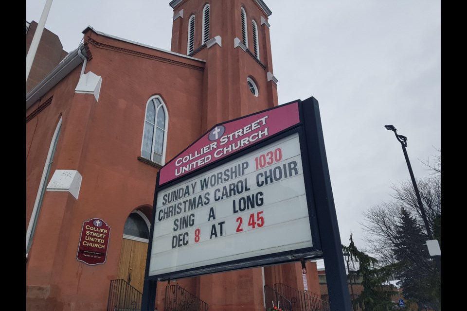 Get your song on at the fourth annual Collier Street United Church Christmas Carol Sing-Along this weekend, Thursday Dec. 06, 2019. Shawn Gibson/BarrieToday