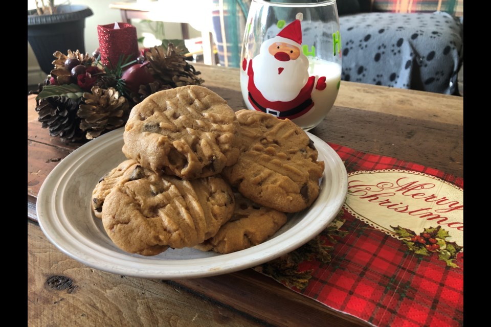 Fully loaded four-chip peanut butter cookies.