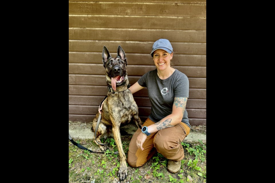 Elise Claridge with canine as part of the K9 Ranger Project