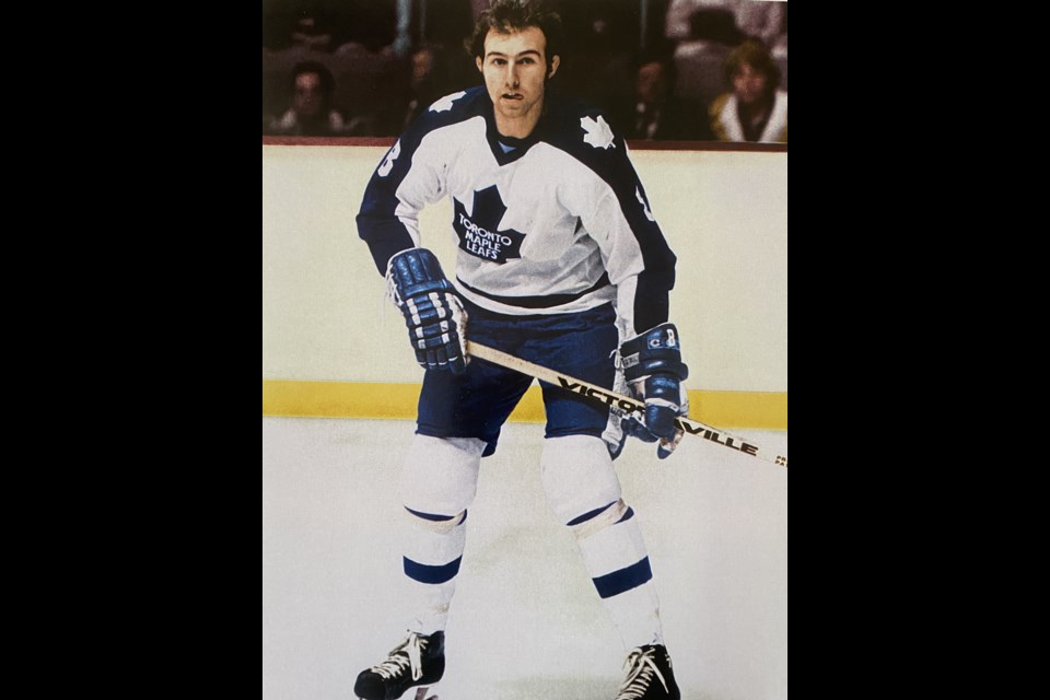 Jack Valiquette is shown during his time with the Toronto Maple Leafs.
