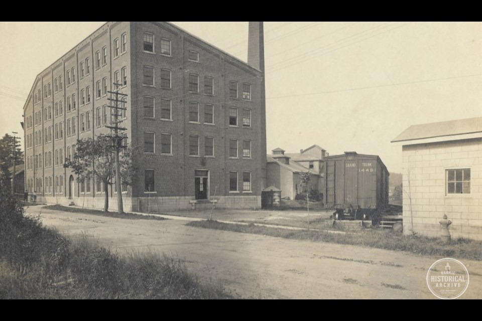 The Barrie Tanning Company tannery in its early days, in 1909.