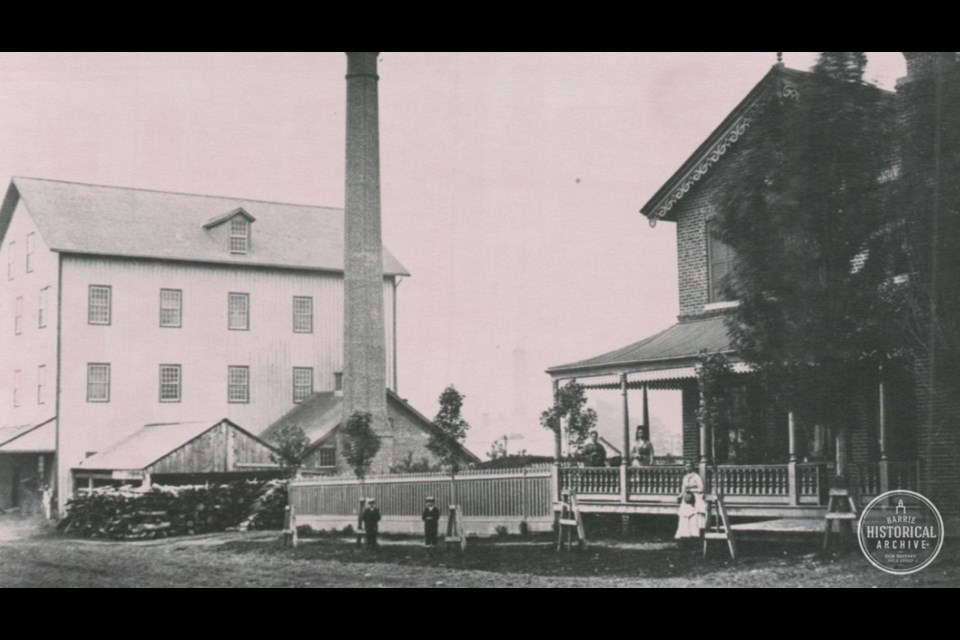The Lewis coal depot stood on Maple Avenue between the large white building, now the site of the bus terminal, and the brick house on the right.