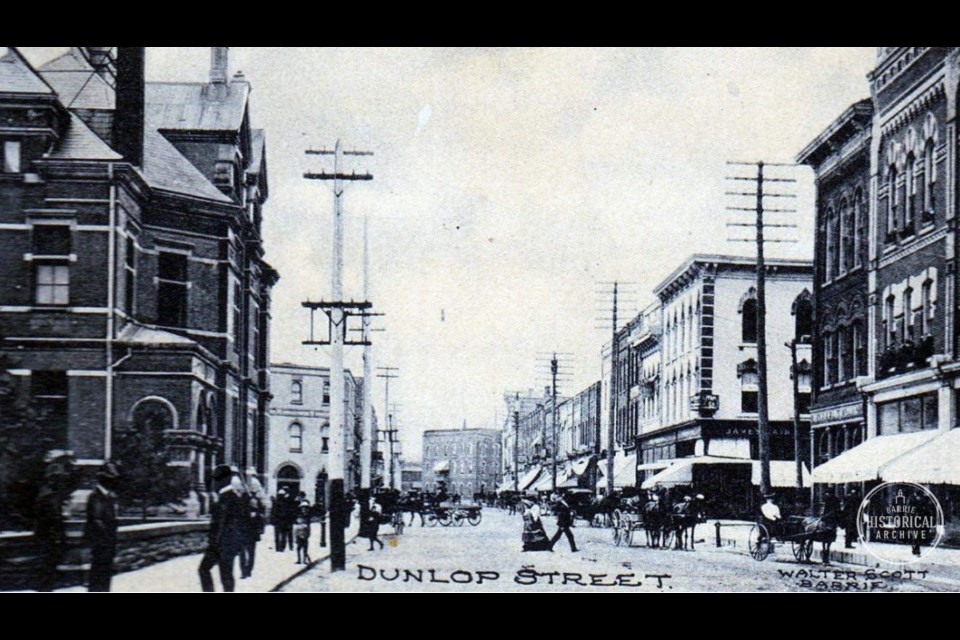 Downtown Barrie in the late 19th century.