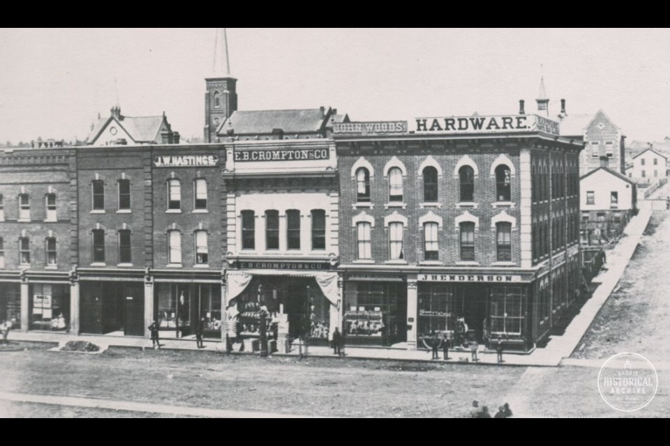 Photographer John Stephens once had a studio above John Woods’s drug store. (Photo taken in 1875.)