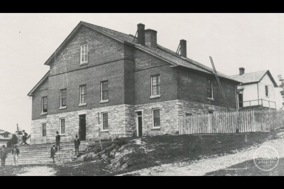 The first county courthouse on Worsley Street in Barrie.