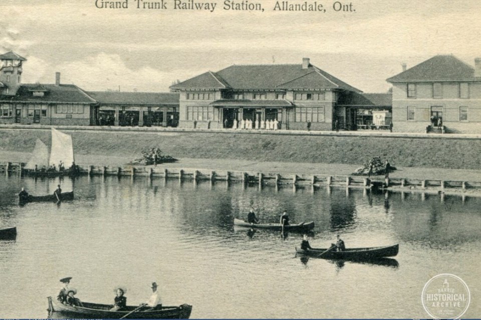 A calm day on the water. Allandale Station in the background. 
