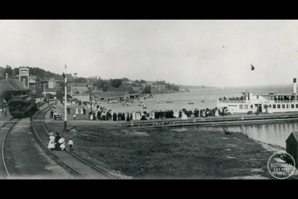 The Barrie waterfront was the centre of most travel in 1909.