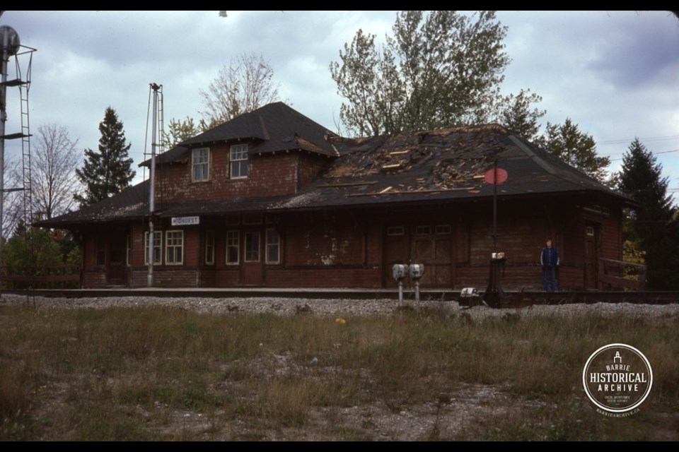 The Midhurst train station circa 1978. Photo courtesy of the Barrie Historical Archive