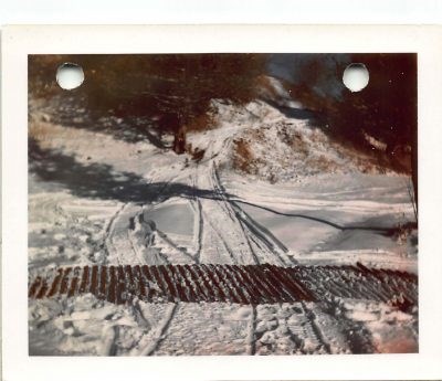 Trails in the snow at Sunnidale Park. 1971. Photo courtesy of the Barrie Historical Archive