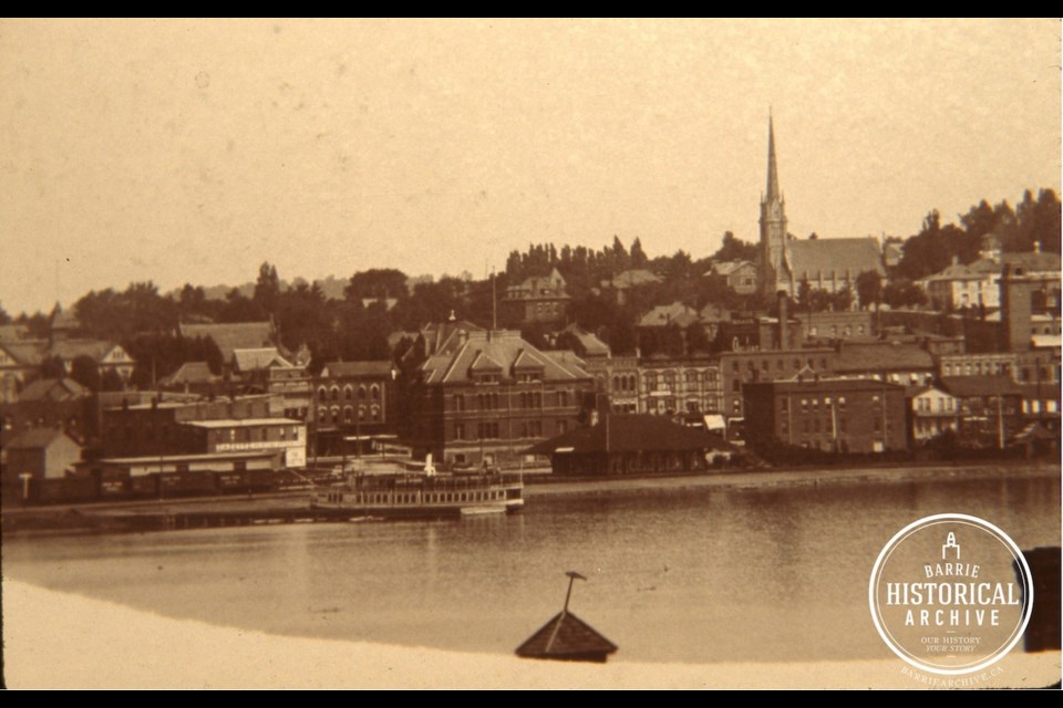 Downtown Barrie as it looked around 1890. 