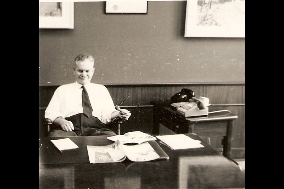 John Murphy at his desk.