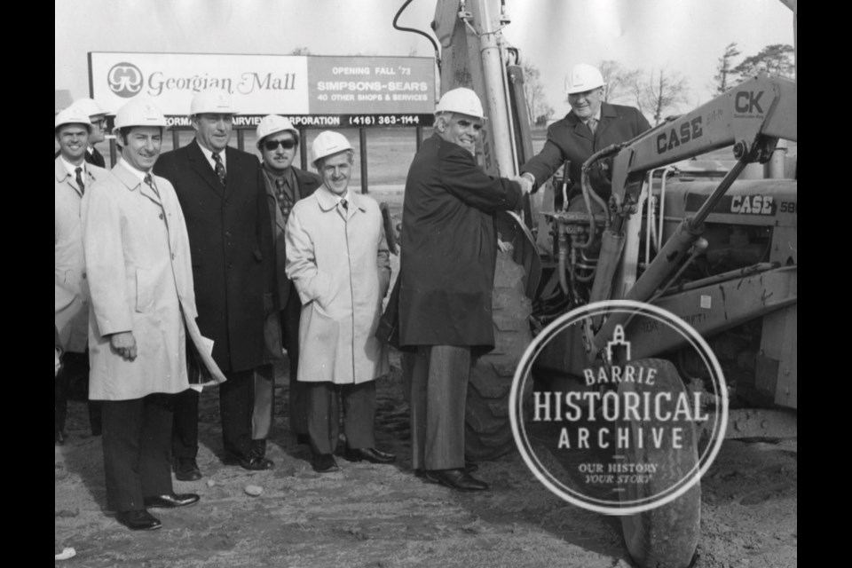 Groundbreaking ceremony for the construction of the Georgian Mall, which opened in 1973. 