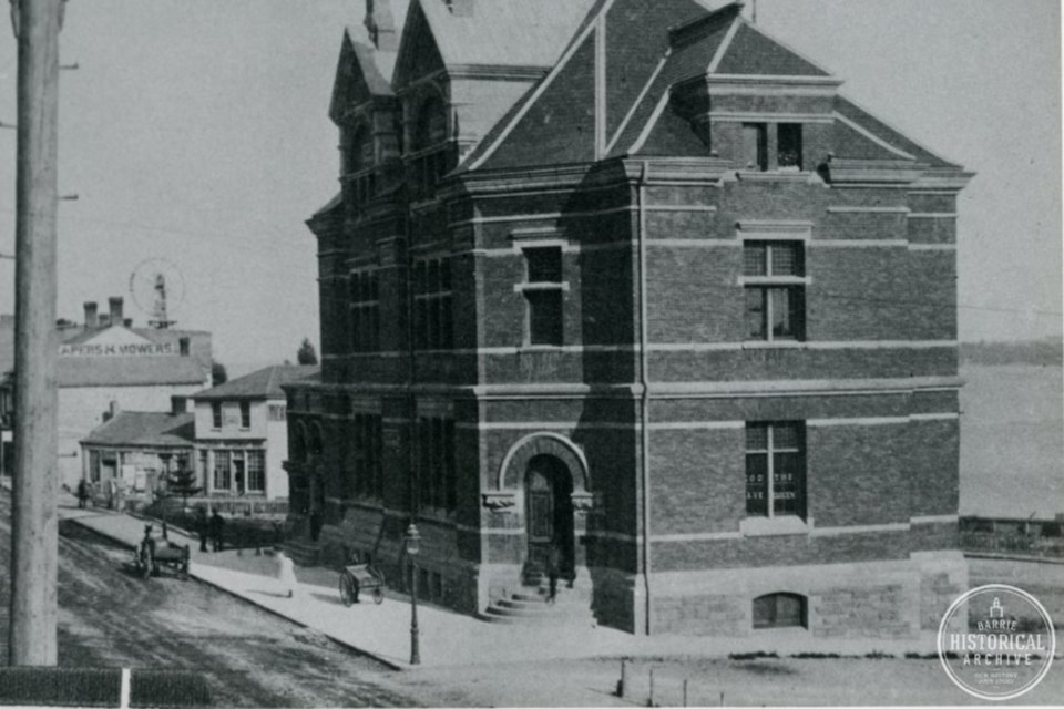The post office that once stood at present day Meridian Place. Circa, 1900.
