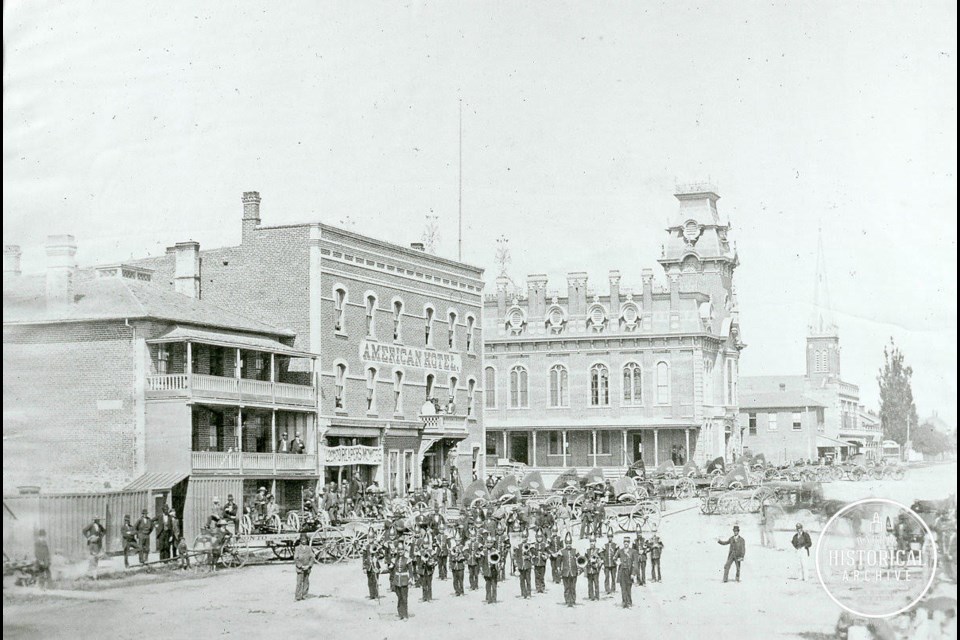 The newly renovated, and very ornate, Market building after 1877. Photo courtesy of the Barrie Historical Archive 