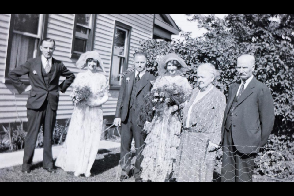A Gill family wedding on Innisfil Street about 1925. Photo courtesy of Barrie Historical Archive 