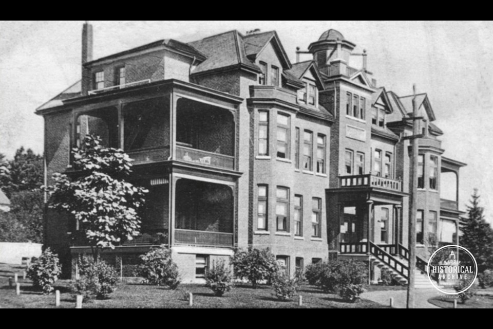 Royal Victoria Hospital on Ross Street around 1910. Photo courtesy of the Barrie Historical Archive