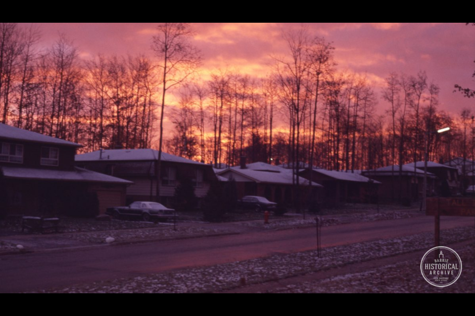 Homes on Springdale Drive circa 1980. Photo courtesy of the Barrie Historical Archive